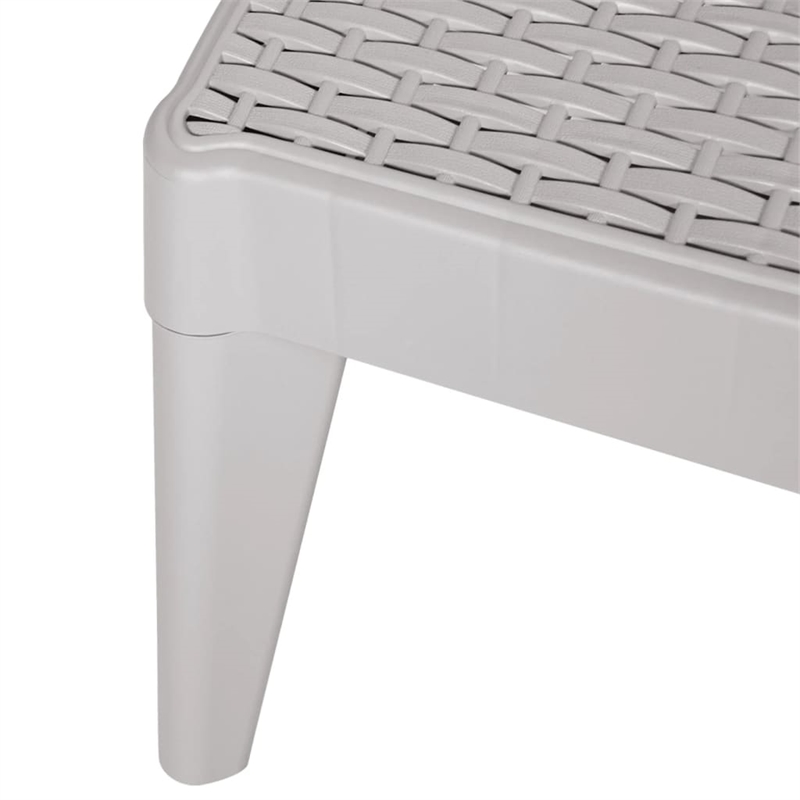 vidaXL Polypropylene Standard Foldable Sun Lounger in Gray