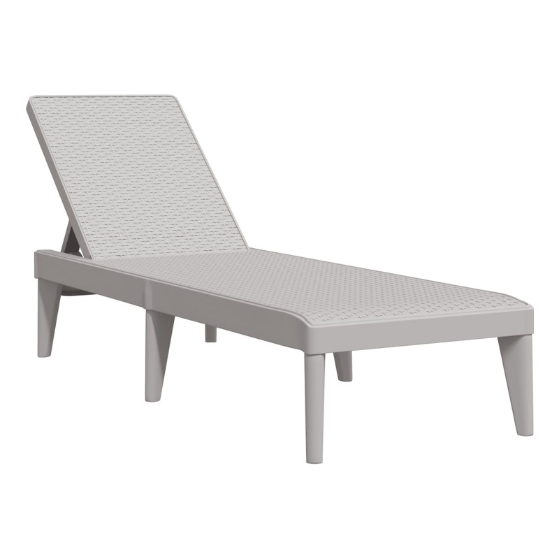 vidaXL Polypropylene Standard Foldable Sun Lounger in Gray
