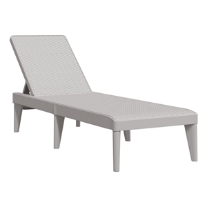 vidaXL Polypropylene Standard Foldable Sun Lounger in Gray