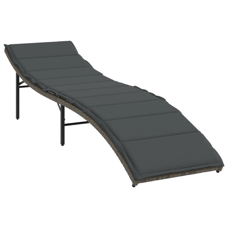 vidaXL Sun Lounger in Gray