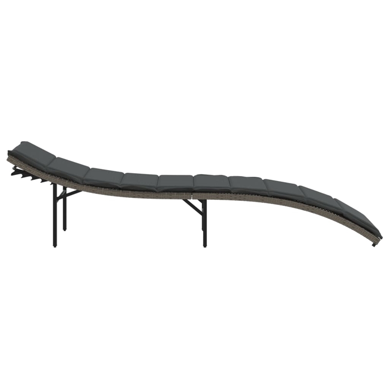 vidaXL Sun Lounger in Gray