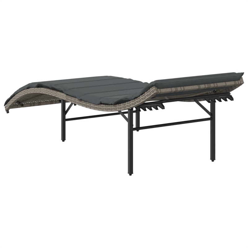 vidaXL Sun Lounger in Gray