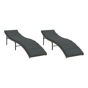 vidaXL Sun Lounger in Gray