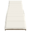vidaXL Extra Long PE Rattan Outdoor Adjustable Sun Lounger in Beige