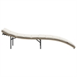 vidaXL Extra Long PE Rattan Outdoor Adjustable Sun Lounger in Beige
