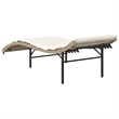 vidaXL Extra Long PE Rattan Outdoor Adjustable Sun Lounger in Beige