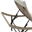 vidaXL Extra Long PE Rattan Outdoor Adjustable Sun Lounger in Beige
