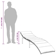 vidaXL Extra Long PE Rattan Outdoor Adjustable Sun Lounger in Beige