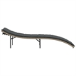 vidaXL Extra Long PE Rattan Sun Lounger in Light Gray
