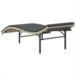 vidaXL Extra Long PE Rattan Sun Lounger in Light Gray
