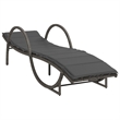 vidaXL PE Rattan  Sun Lounger in Gray
