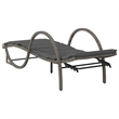 vidaXL PE Rattan  Sun Lounger in Gray