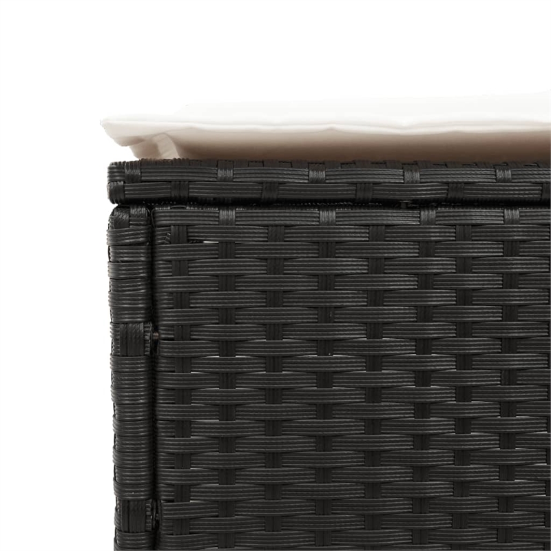 vidaXL  Sun Lounger Set in Black and Cream White