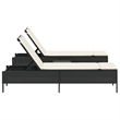 vidaXL  Sun Lounger Set in Black and Cream White
