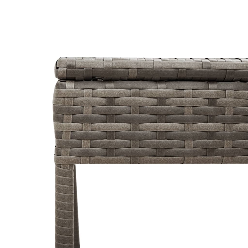 vidaXL PE Rattan Adjustable Height Sun Lounger Set in Gray