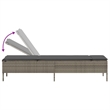 vidaXL PE Rattan Adjustable Height Sun Lounger Set in Gray