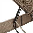 vidaXL PE Rattan Adjustable Armrests Sun Lounger Set in Beige