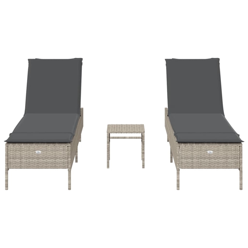 vidaXL  Sun Lounger Set in Light Gray