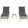vidaXL  Sun Lounger Set in Light Gray