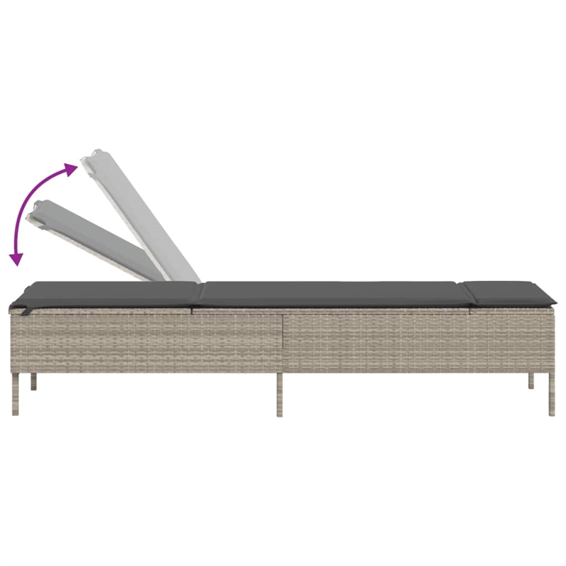 vidaXL  Sun Lounger Set in Light Gray
