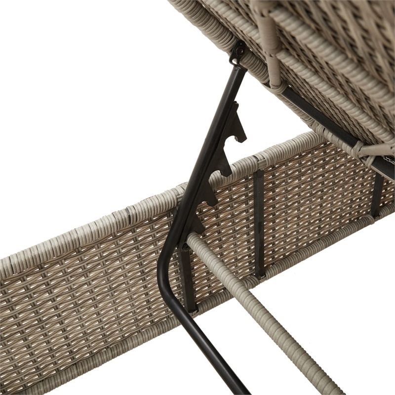 vidaXL  Sun Lounger Set in Light Gray