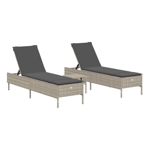 vidaXL  Sun Lounger Set in Light Gray