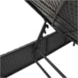 vidaXL Patio Standard Sun Lounger Set in Black and Blue