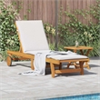 vidaXL Solid Acacia Wood Standard Foldable Sun Lounger in Brown (Set of 2)