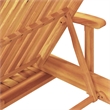 vidaXL Solid Acacia Wood Sun Lounger in Red (Set of 2)