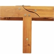 vidaXL Solid Acacia Wood Sun Lounger in Red (Set of 2)