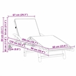 vidaXL Solid Acacia Wood Sun Lounger in Red (Set of 2)