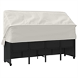 vidaXL PE Rattan Large Retractable Sun Lounger in Black