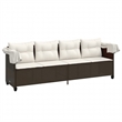 vidaXL Sun Lounger in Brown and Cream White