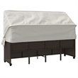 vidaXL Sun Lounger in Brown and Cream White