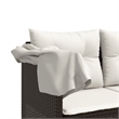 vidaXL Sun Lounger in Brown and Cream White