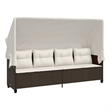 vidaXL Sun Lounger in Brown and Cream White