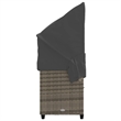 vidaXL PE Rattan Steel Cushion Sun Lounger in Gray