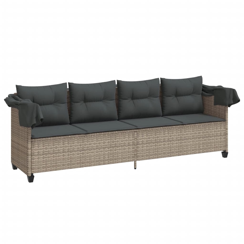 vidaXL Sun Lounger in Light Gray and Dark Gray
