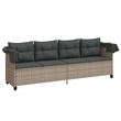 vidaXL Sun Lounger in Light Gray and Dark Gray