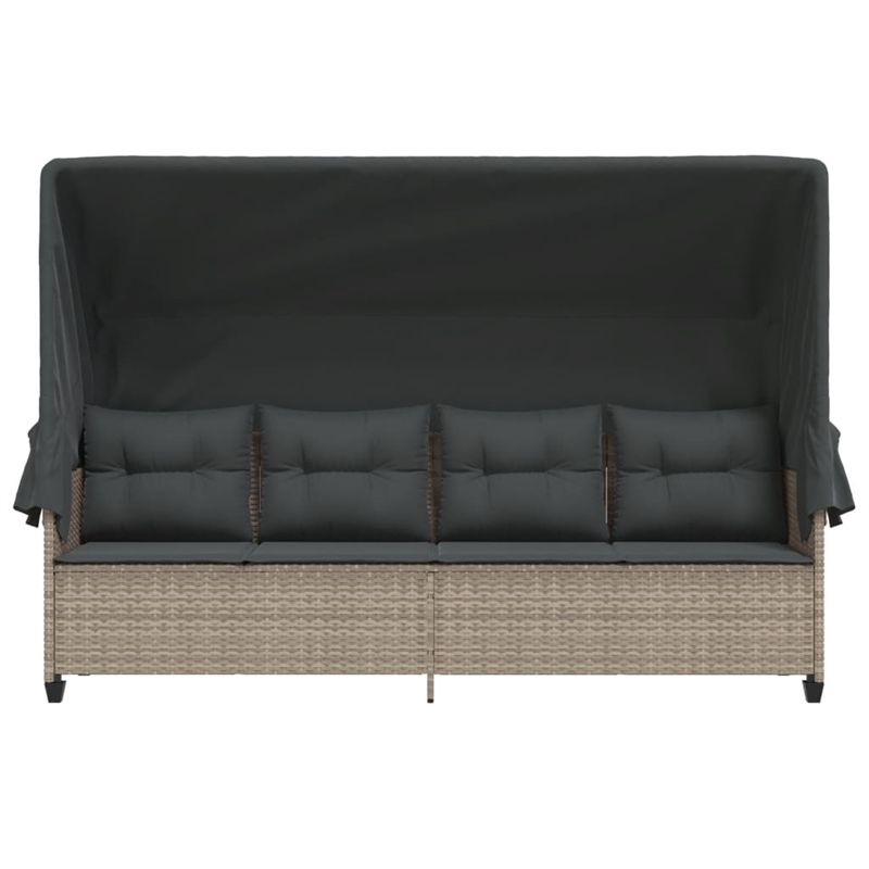 vidaXL Sun Lounger in Light Gray and Dark Gray