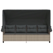 vidaXL Sun Lounger in Light Gray and Dark Gray