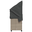 vidaXL Sun Lounger in Light Gray and Dark Gray