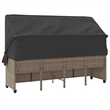 vidaXL Sun Lounger in Light Gray and Dark Gray