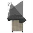 vidaXL Sun Lounger in Light Gray and Dark Gray