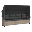 vidaXL Sun Lounger in Light Gray and Dark Gray