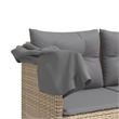 vidaXL Poly Rattan Large UV-Resistant Sun Lounger in Beige