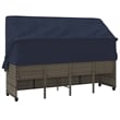 vidaXL PE Rattan Steel Polyester Large Sun Lounger in Gray