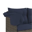 vidaXL PE Rattan Steel Polyester Large Sun Lounger in Gray