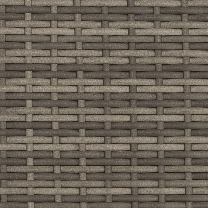 vidaXL PE Rattan Steel Polyester Large Sun Lounger in Gray