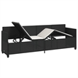 vidaXL PE Rattan 78.7x20.7in UV-Resistant Sun Lounger in Black
